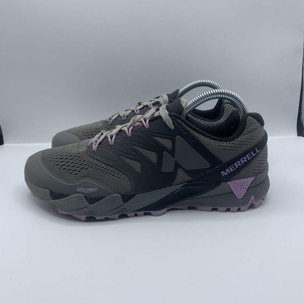 Gray Merrell Hyperlock with Air Cushion Viz & Flex Connect Women's Size 7.5